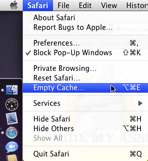 Clear cache in Apple Safari (OS X)