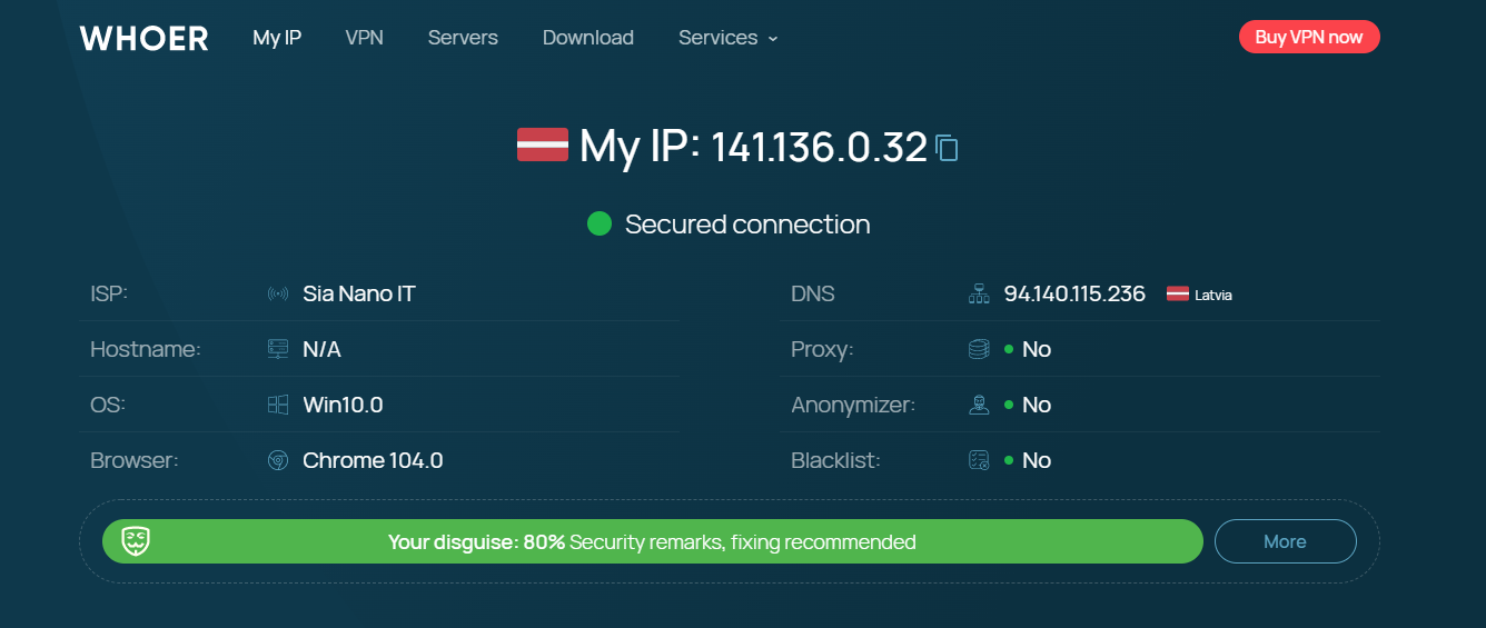 ip address Latvia